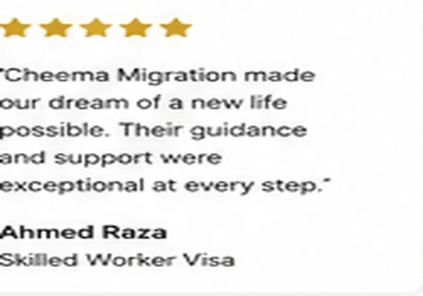 Client smiling with visa approval